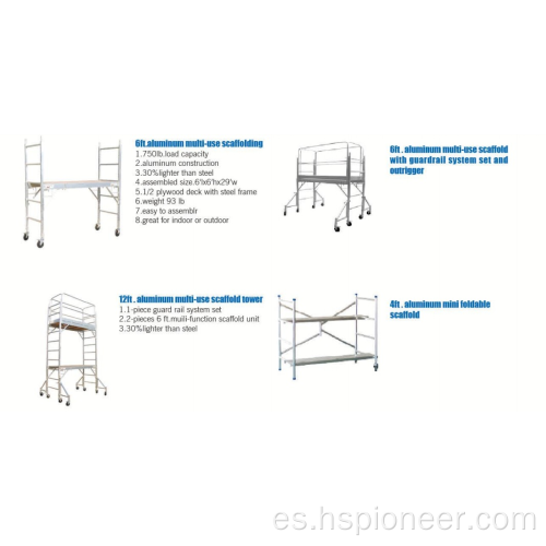 Andamio múltiple de aluminio